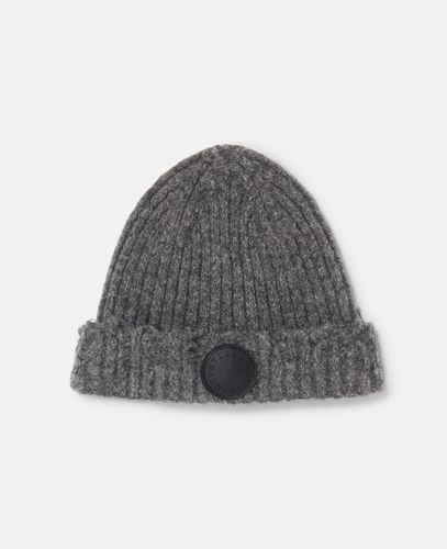 Distressed Ribbed Knit Beanie, Woman - Stella McCartney - Modalova