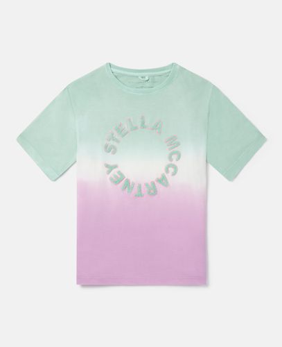 Medallion Logo Ombré T-Shirt, Donna, , Taglia: 12 - Stella McCartney - Modalova