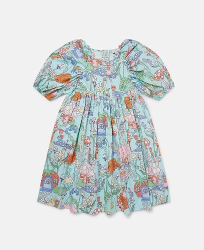 Woodland Print Pleated Short Sleeve Dress, , Size: 2 - Stella McCartney - Modalova