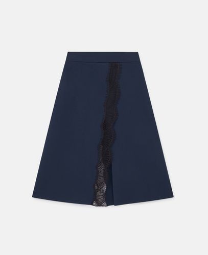 Lace Insert Mid-Rise Midi Skirt, Woman, , Size: M - Stella McCartney - Modalova