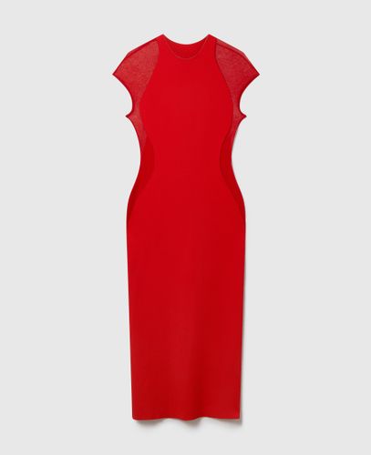 Kurzärmeliges Miracle Kleid aus kompaktem Gewebe, Frau, , Größe: L - Stella McCartney - Modalova