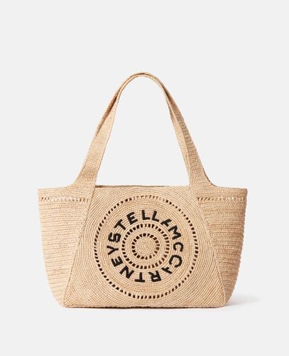 Mittelgrosse Tote Bag mit Logo aus Bast, Frau - Stella McCartney - Modalova