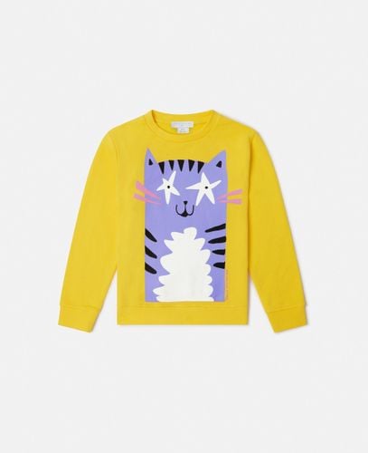 Felpa con Grafica Gatto, Donna, , Taglia: 3 - Stella McCartney - Modalova