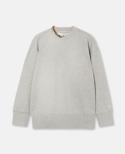 Sweatshirt mit Kettenverzierung, Frau, , Größe: L - Stella McCartney - Modalova