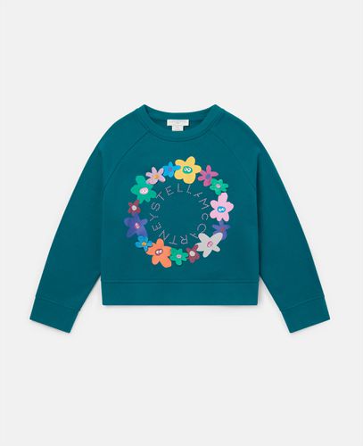 Logo Flower Garland Sweatshirt, Woman, , Size: 10 - Stella McCartney - Modalova