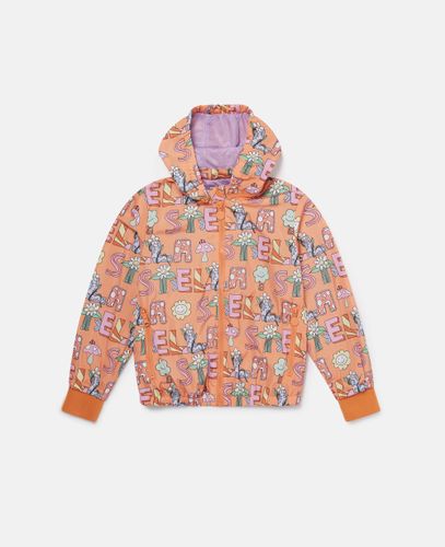 Impermeabile con cappuccio scritta foresta Stella, , Taglia: 10 - Stella McCartney - Modalova