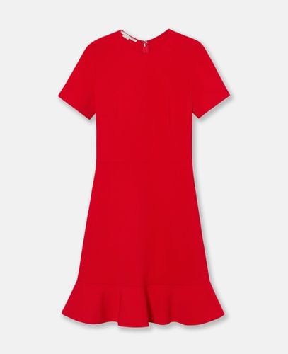 Abito Midi a Manica Corta con Volant, Donna, , Taglia: 44 - Stella McCartney - Modalova