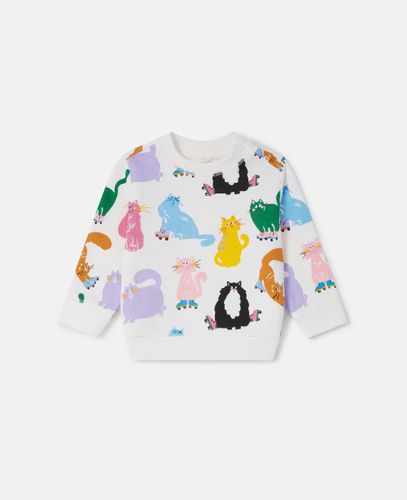 Cats Print Sweatshirt, Woman, , Size: 12m - Stella McCartney - Modalova