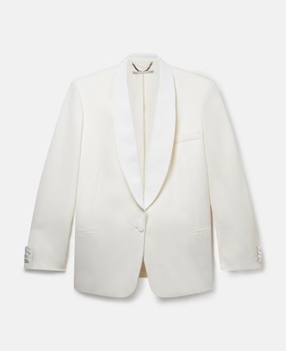 Blazer in lana con revers sciallato, Donna, , Taglia: 42 - Stella McCartney - Modalova