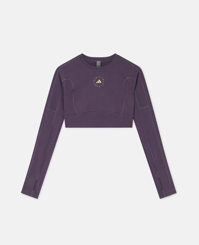 Crop Top Yoga TrueStrength a Maniche Lunghe, Donna, , Taglia: L - Stella McCartney - Modalova