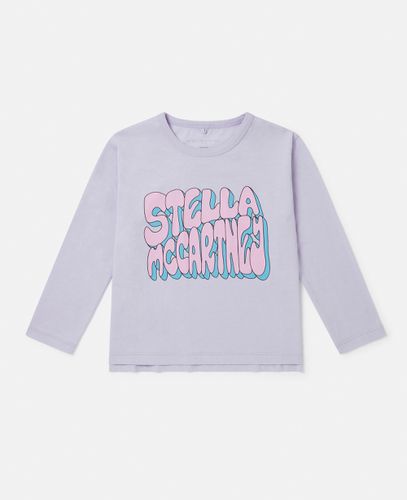 Maglietta a Maniche Lunghe con Grafica Stella, Donna, , Taglia: 10 - Stella McCartney - Modalova