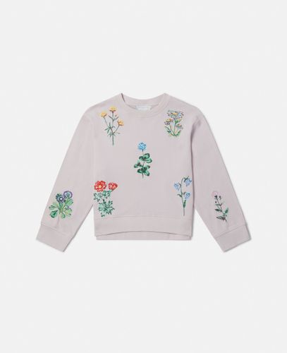 Flower Embroidered Sweatshirt, , Size: 6 - Stella McCartney - Modalova
