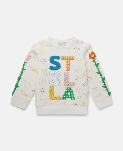 Sweatshirt mit Stella-Applikation, Frau, , Größe: 12 - Stella McCartney - Modalova