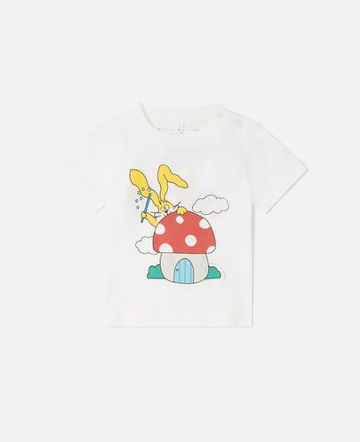 Maglietta girocollo grafica coniglietto mago, , Taglia: 18m - Stella McCartney - Modalova