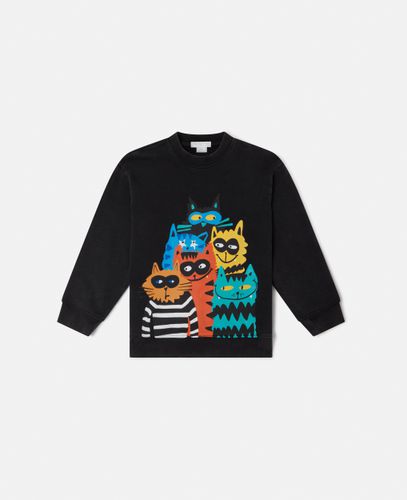 Cats Graphic Sweatshirt, Donna, , Taglia: 2 - Stella McCartney - Modalova