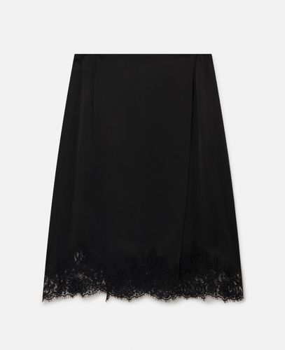 Lace Satin Midi Skirt, Woman, , Size: 40 - Stella McCartney - Modalova