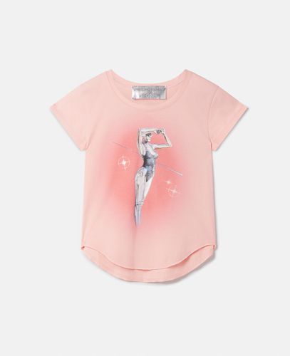 T-shirt Baby in cotone biologico con stampa Sexy Robot, Donna, , Taglia: S - Stella McCartney - Modalova