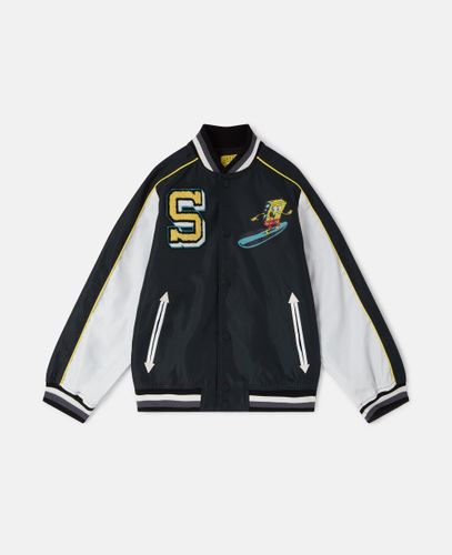 Sponge Bob Graphic Varsity Bomber Jacket, , Size: 12 - Stella McCartney - Modalova