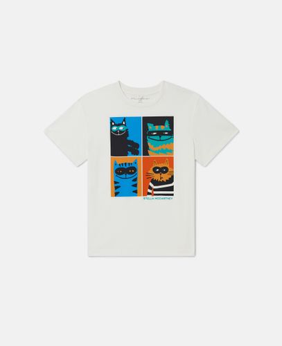 Cats Graphic T-Shirt, Woman, , Size: 10 - Stella McCartney - Modalova