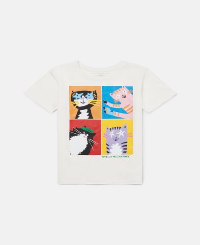 Cats Graphic T-Shirt, Woman, , Size: 3 - Stella McCartney - Modalova