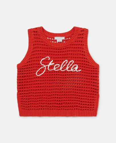 Stella Embroidered Crochet Sleeveless Top, , Size: 3 - Stella McCartney - Modalova