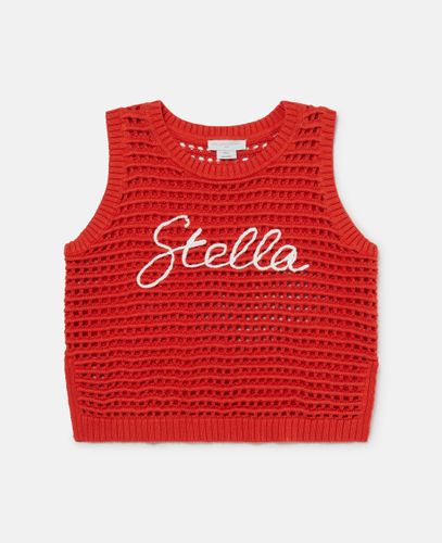 Stella Embroidered Crochet Sleeveless Top, , Size: 5 - Stella McCartney - Modalova