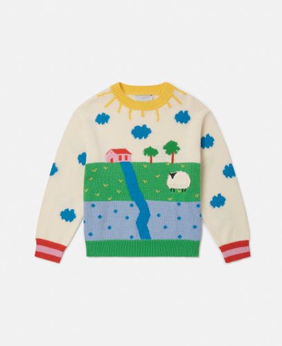 Farmyard Graphic Knitted Jumper, Woman, , Size: 10 - Stella McCartney - Modalova
