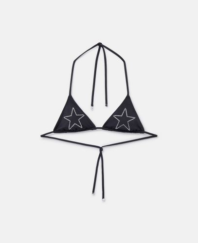 Top bikini a triangolo con stelle di strass, Donna, , Taglia: S - Stella McCartney - Modalova