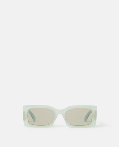 Logo-Engraved Rectangular Sunglasses, Woman - Stella McCartney - Modalova