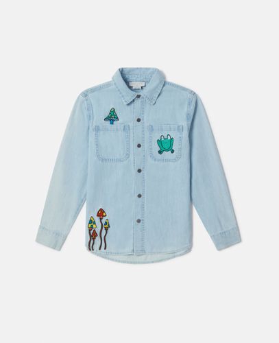 Woodland Friends Denim Shirt, Woman, , Size: 12 - Stella McCartney - Modalova