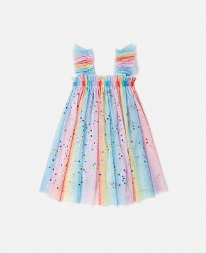 Plissiertes Regenbogen-Tuellkleid, Frau, , Größe: 8 - Stella McCartney - Modalova