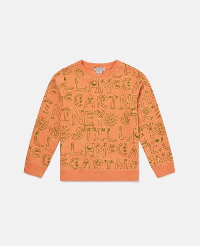 Lettering Print Sweatshirt, Woman, , Size: 3 - Stella McCartney - Modalova