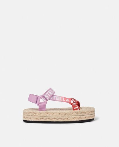 Logo Tape Platform Espadrille Sandals, Woman, , Size: 37 - Stella McCartney - Modalova