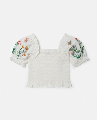 Flower Embroidered Short Sleeve Top, , Size: 5 - Stella McCartney - Modalova