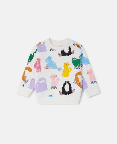 Cats Print Sweatshirt, , Size: 9m - Stella McCartney - Modalova