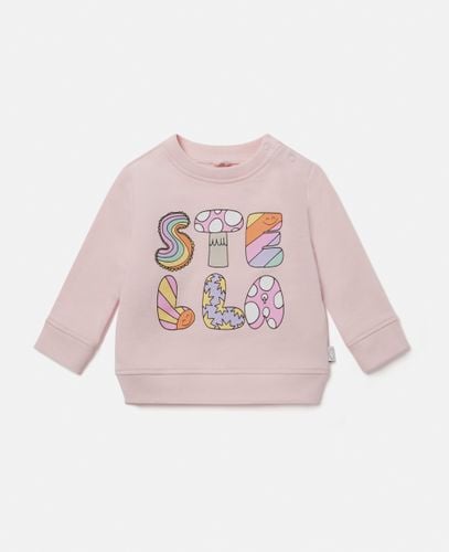 Stella Woodland Lettering Crewneck Sweatshirt, Woman, , Size: 24m - Stella McCartney - Modalova