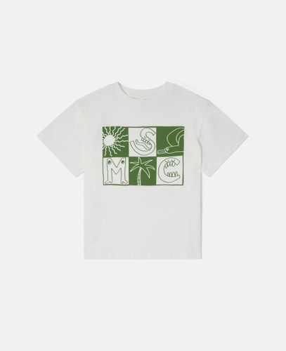Brand Lettering Check T-Shirt, , Size: 5 - Stella McCartney - Modalova