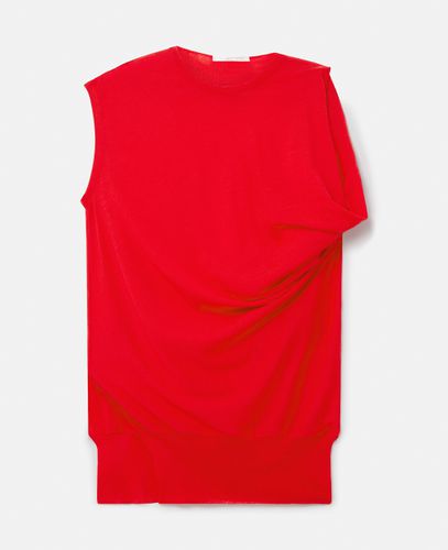 Top Asimmetrico Drappeggiato, Donna, , Taglia: L - Stella McCartney - Modalova