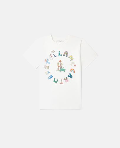 Stella Woodland Lettering Crewneck T-Shirt, , Size: 5 - Stella McCartney - Modalova