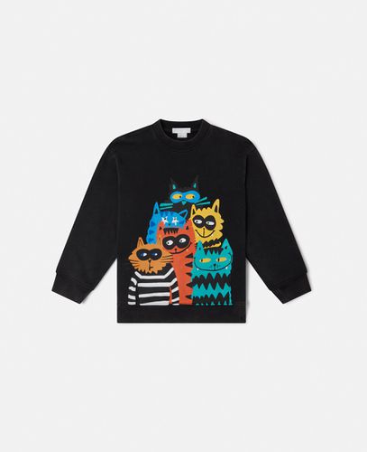 Cats Graphic Sweatshirt, Woman, , Size: 12 - Stella McCartney - Modalova