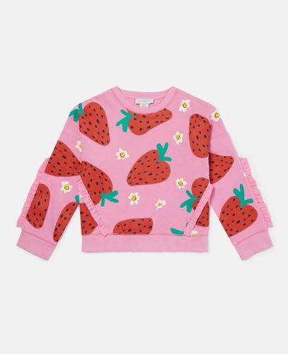 Strawberry Print Fringe Sweatshirt, , Size: 8 - Stella McCartney - Modalova