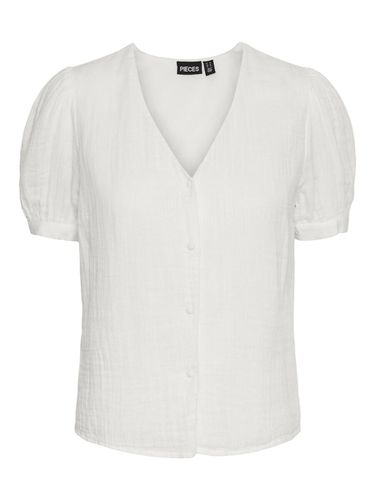 Pcmastina Cotton Short Sleeved Shirt - Pieces - Modalova