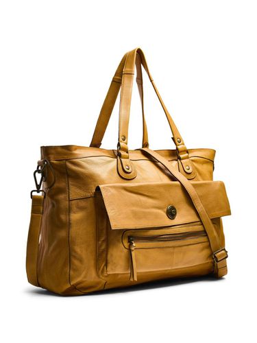 Leather Travel Bag - Pieces - Modalova
