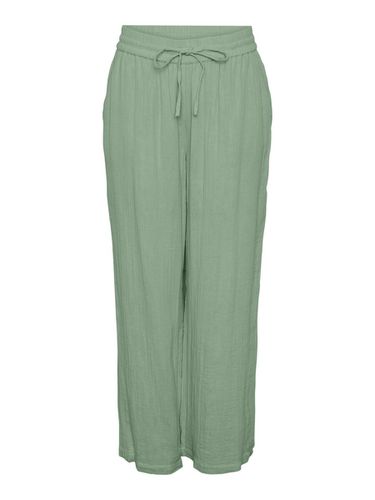 Pcmastina Cotton Wide-leg Trousers - Pieces - Modalova