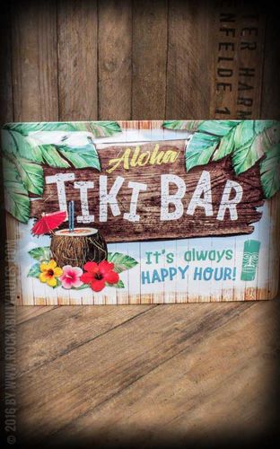 Vintage Blechschild - "Tiki Bar", 20 x 30 cm - Nostalgic Art - Modalova