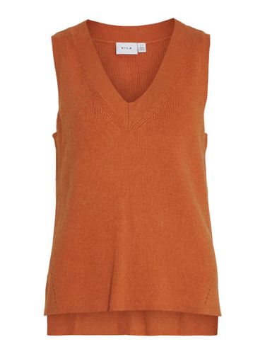 V-neck Knitted Vest - Vila - Modalova