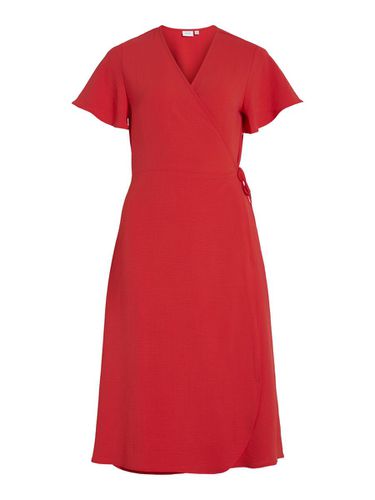 Short Sleeved Wrap Dress - Vila - Modalova