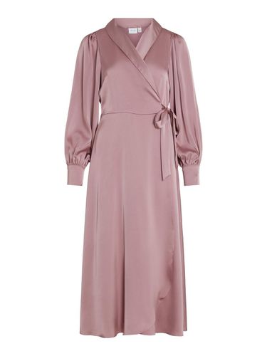 Long Sleeved Midi Wrap Dress - Vila - Modalova