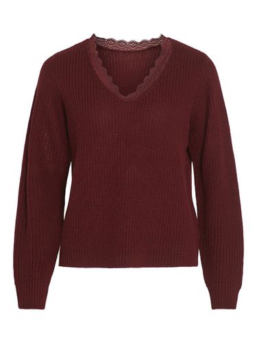 Lace Neck Knitted Pullover - Vila - Modalova