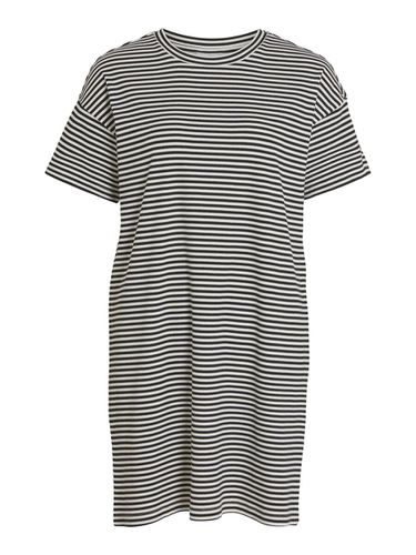 Striped Short Sleeved Dress - Vila - Modalova